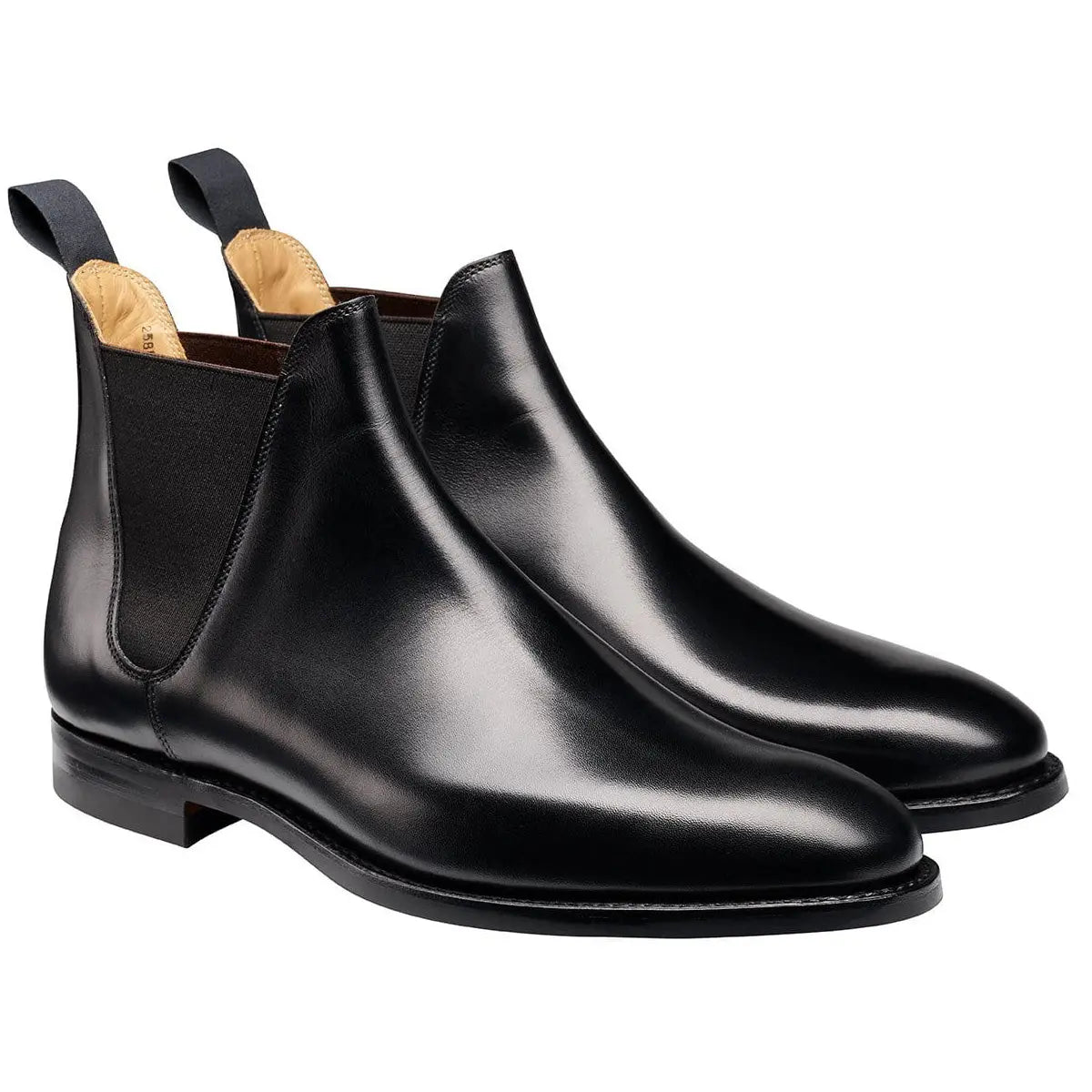 Chelsea 8 Black Calf Leather Boots SHOES Crockett & Jones