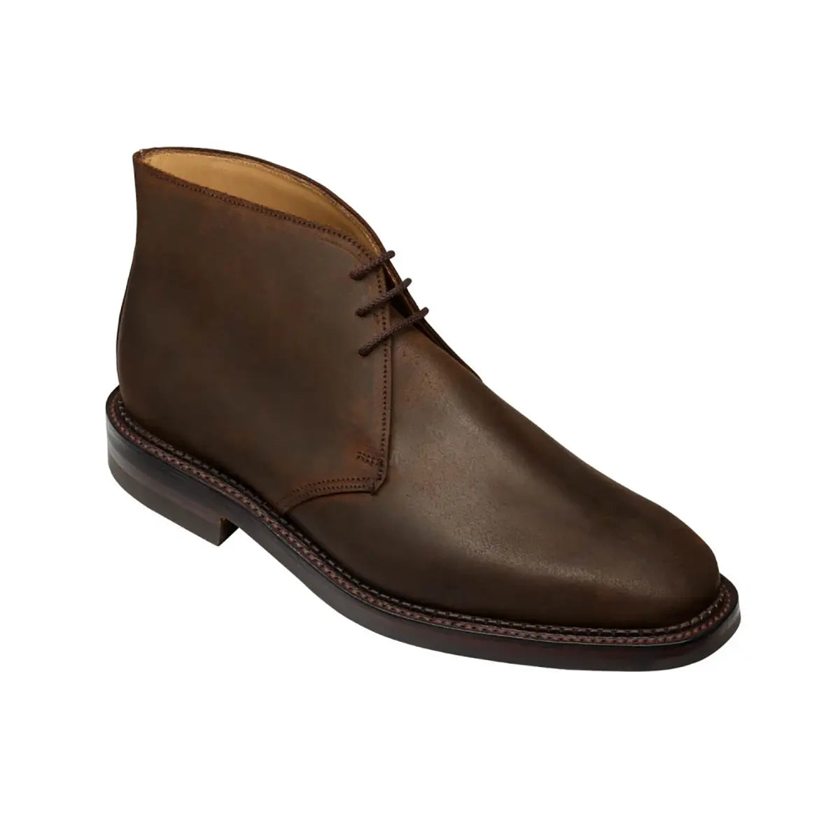 Molton Dark Brown Rough-Out Suede Boots SHOES Crockett & Jones