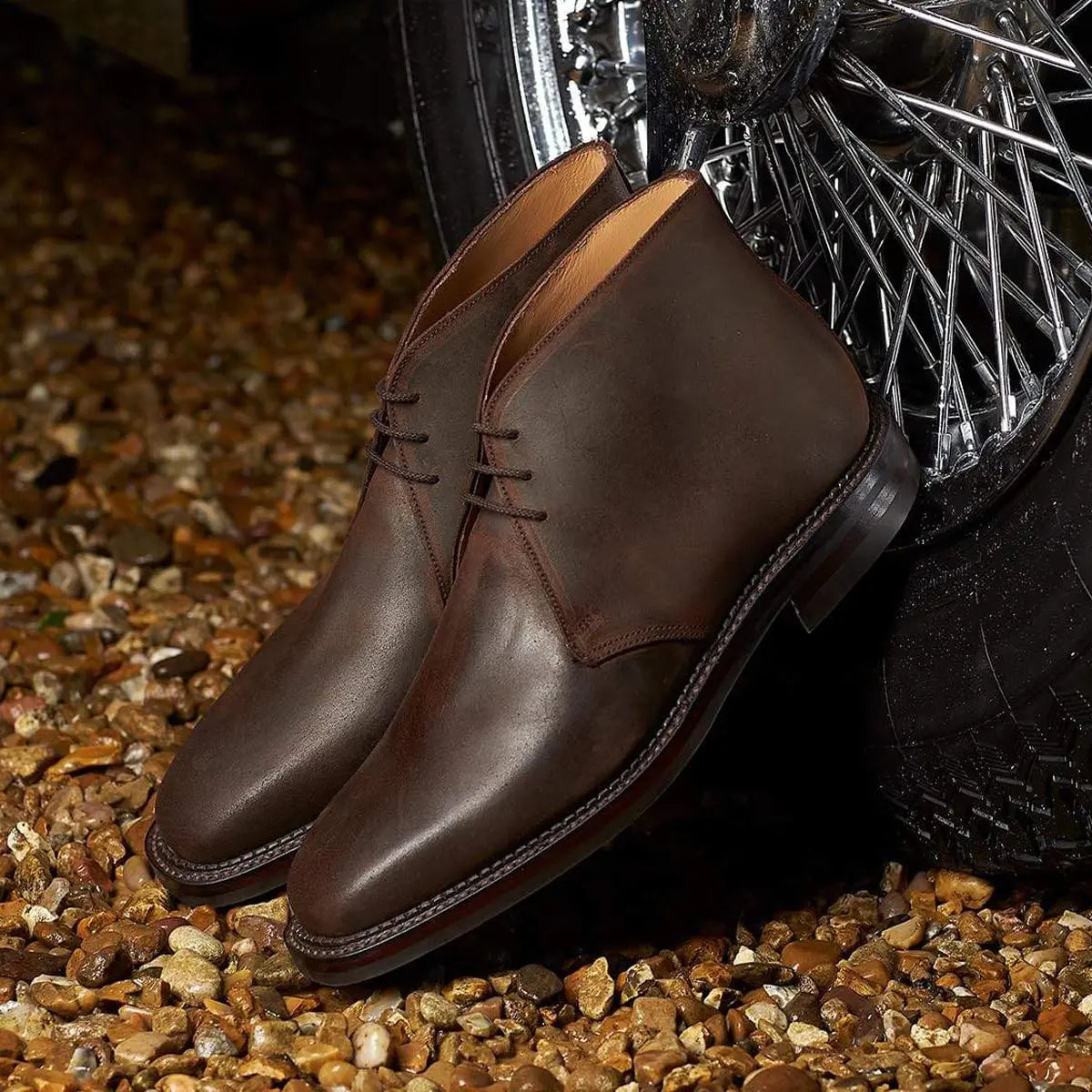 Crockett &amp; Jones - Molton Dark Brown Rough-Out Suede Boots SHOES Crockett &amp; Jones