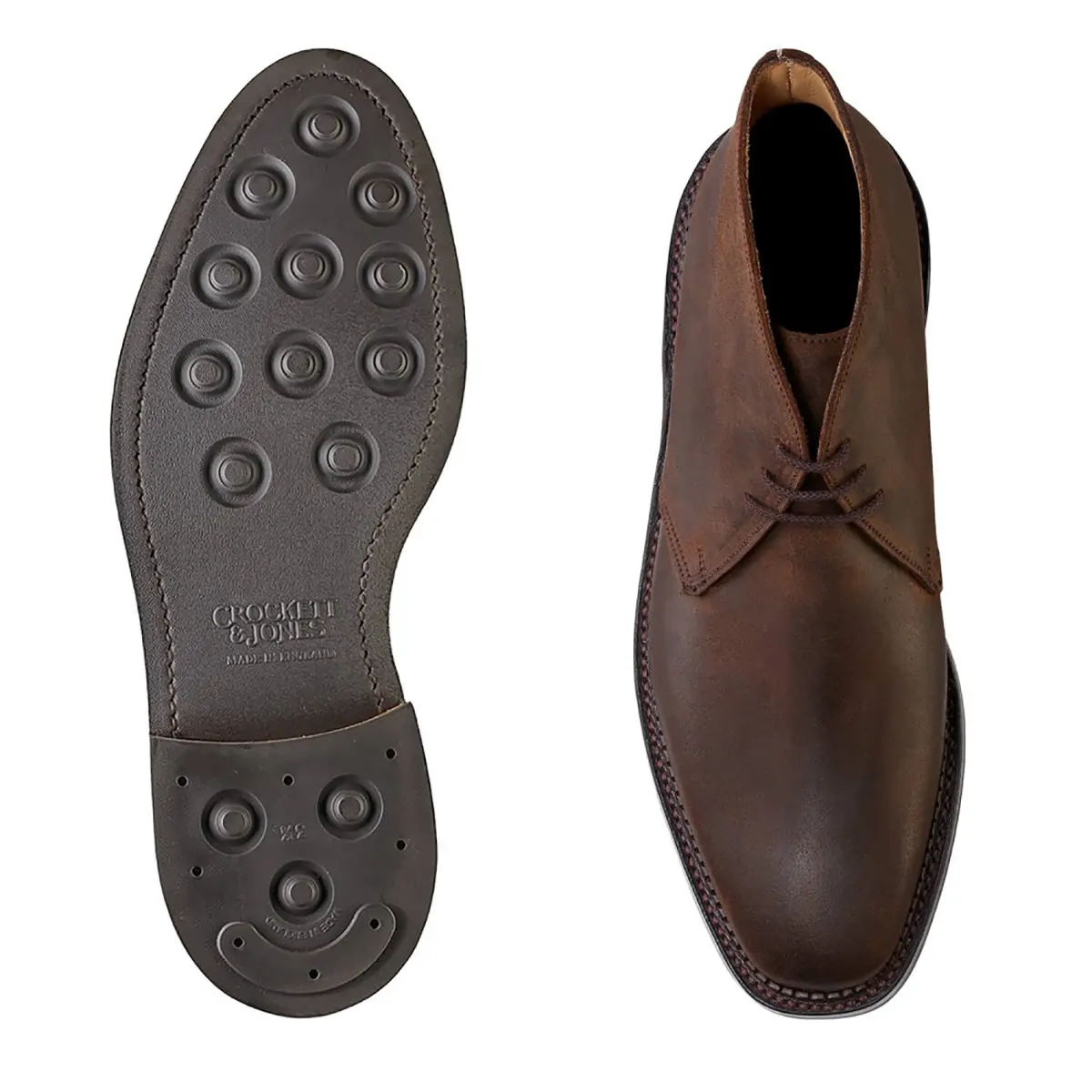 Molton Dark Brown Rough-Out Suede Boots SHOES Crockett & Jones