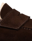 Crockett & Jones - Harvard II Dark Brown Suede Penny Loafer SHOES Crockett & Jones