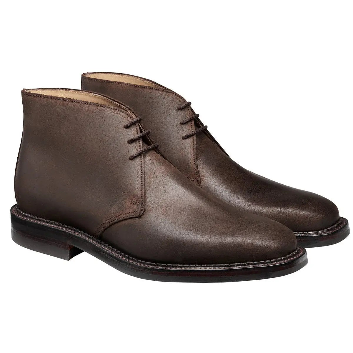 Molton Dark Brown Rough-Out Suede Boots SHOES Crockett & Jones