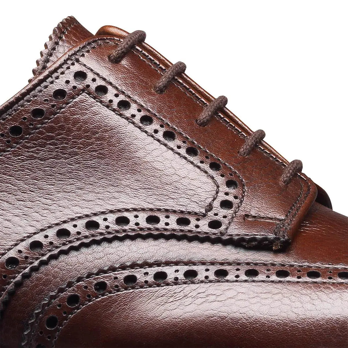 Pembroke Dark Brown Scotch Grain Shoes SHOES Crockett & Jones