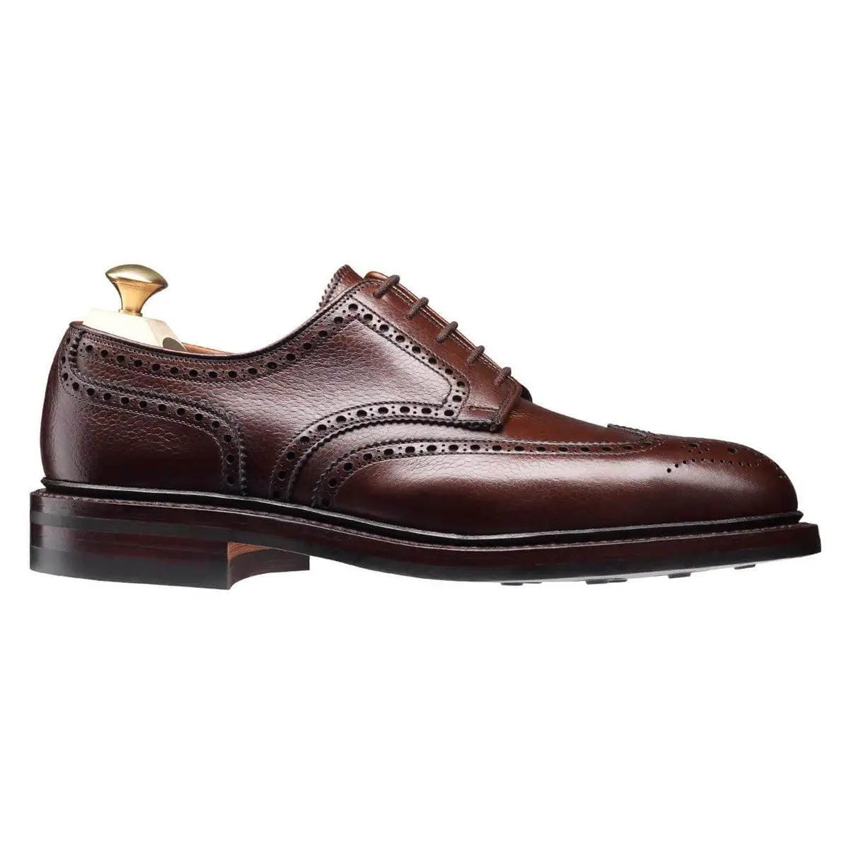 Pembroke Dark Brown Scotch Grain Shoes SHOES Crockett & Jones
