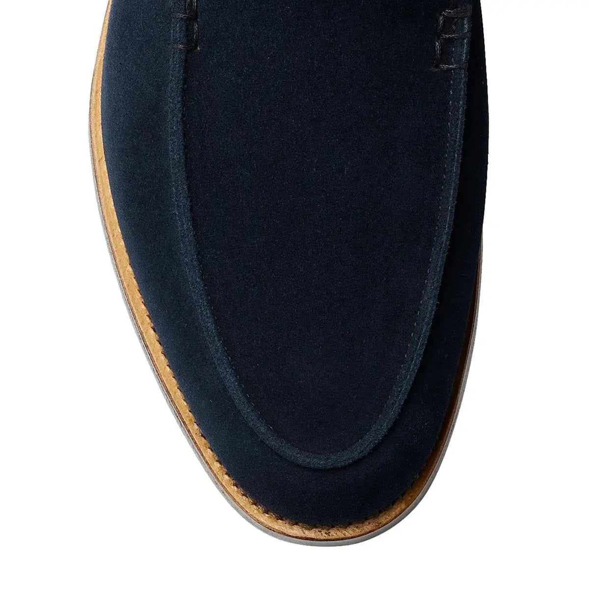 Salcombe Ocean Blue Suede Unstructured Loafer SHOES Crockett &amp; Jones