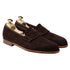Crockett & Jones - Seaton Dark Oak Suede Unstructured Loafer SHOES Crockett & Jones