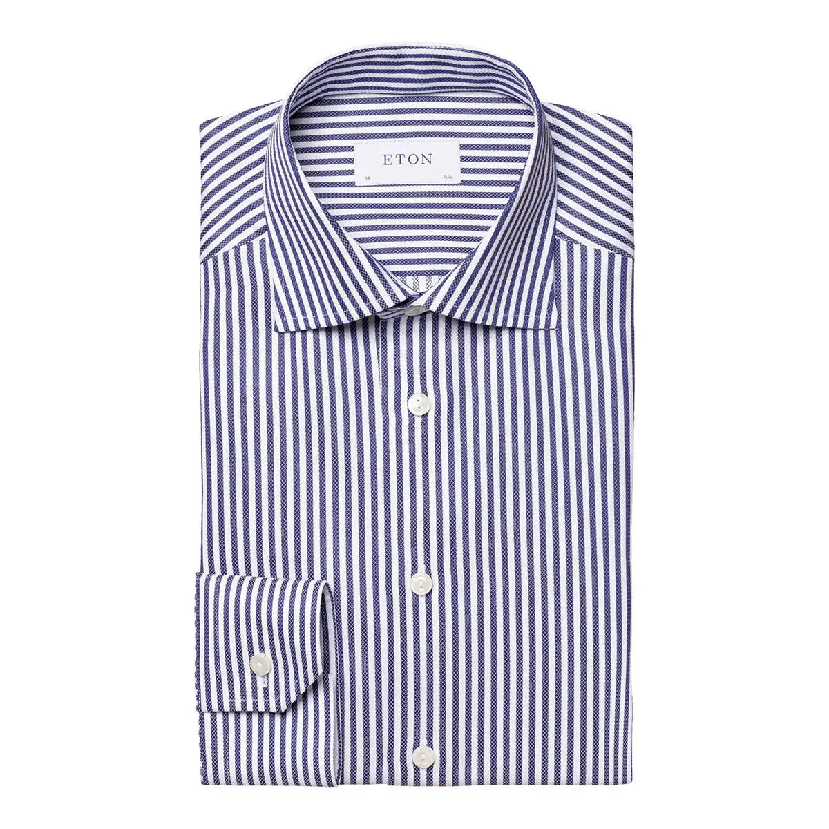 Eton - Dark Blue Bengal Stripe Contemporary Fit Shirt L/S SHIRTS Eton