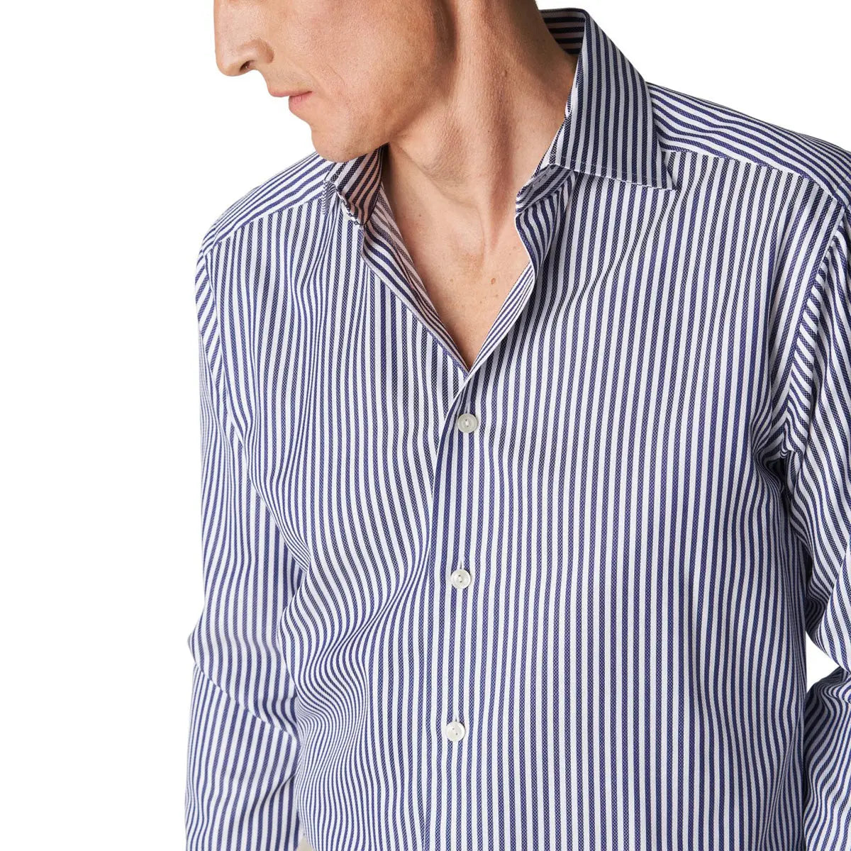 Eton - Dark Blue Bengal Stripe Contemporary Fit Shirt L/S SHIRTS Eton