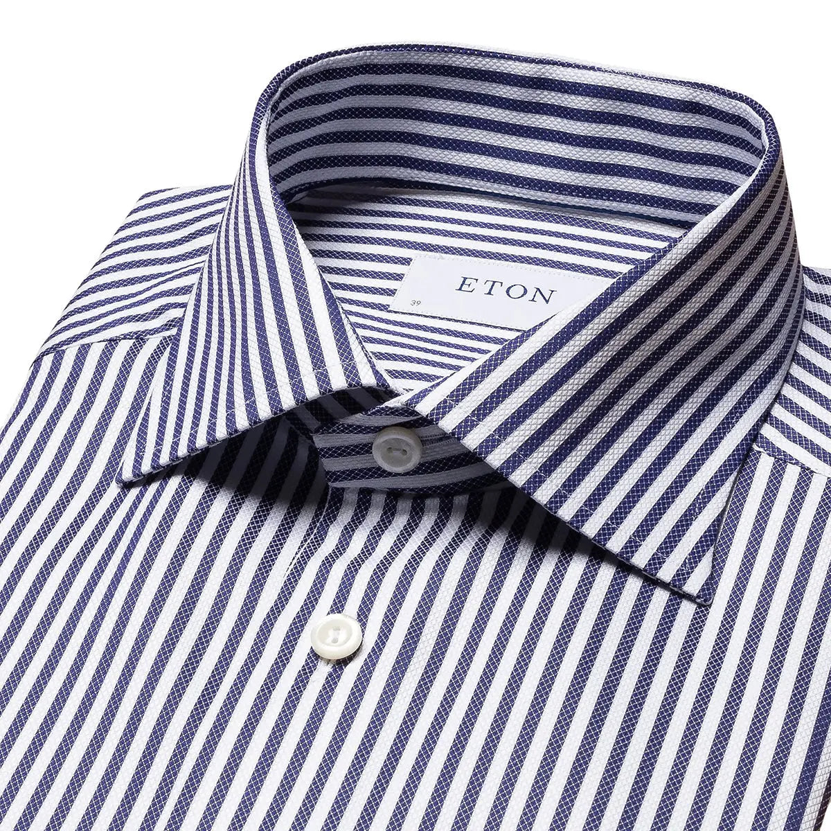 Eton - Dark Blue Bengal Stripe Contemporary Fit Shirt L/S SHIRTS Eton