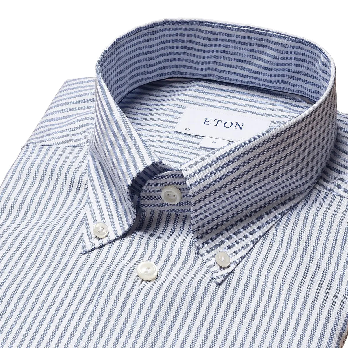 Light Blue Bengal Stripe Oxford Slim Fit Shirt L/S SHIRTS Eton