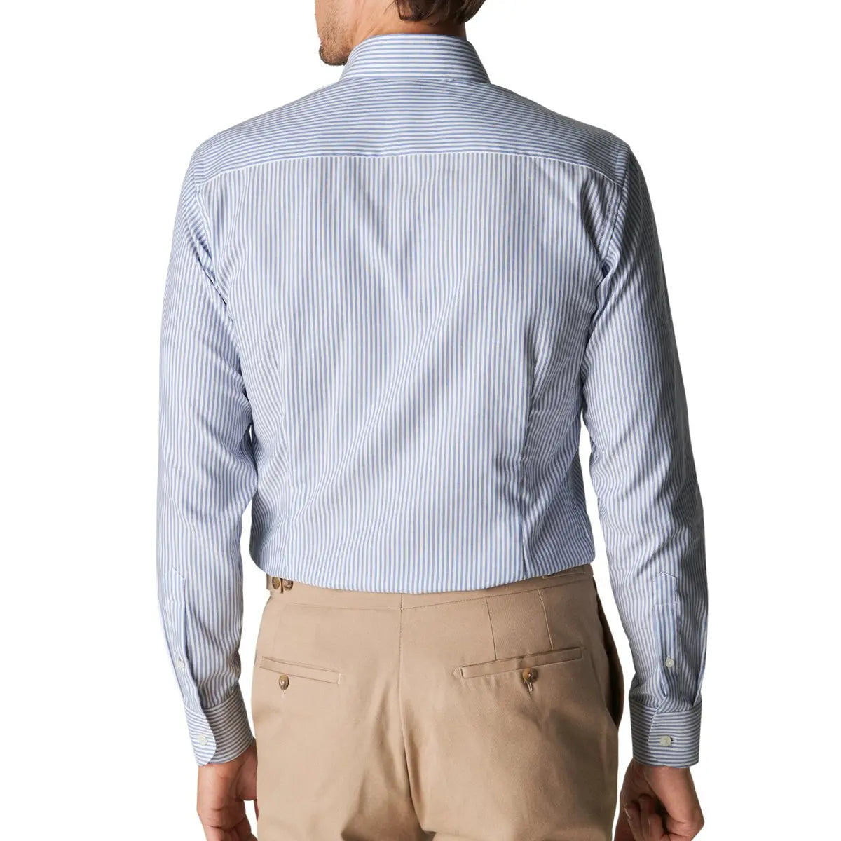 Light Blue Bengal Stripe Oxford Slim Fit Shirt L/S SHIRTS Eton