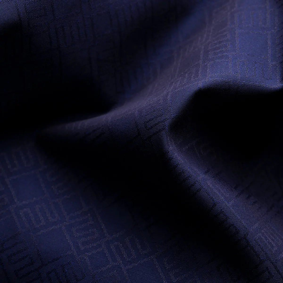 Eton - Navy Double-E Print Jacquard Slim Fit Shirt L/S SHIRTS Eton