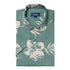 Eton - Green Hibiscus Print Linen Resort Short Sleeve Shirt S/S SHIRTS Eton