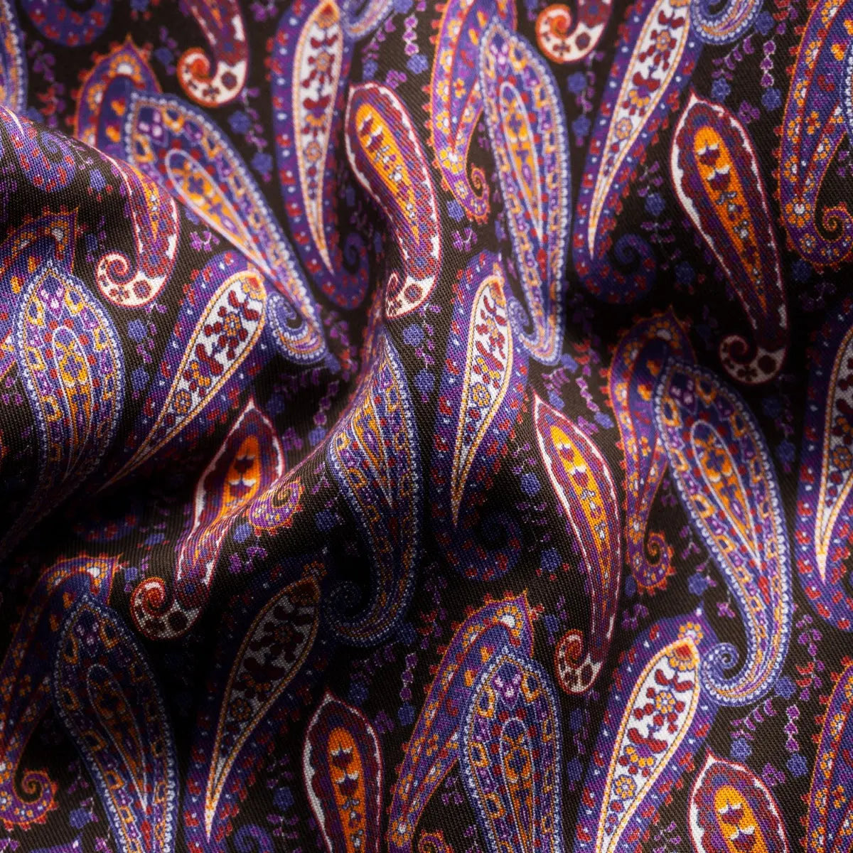 Eton - Purple Paisley Print Signature Twill Shirt L/S SHIRTS Eton