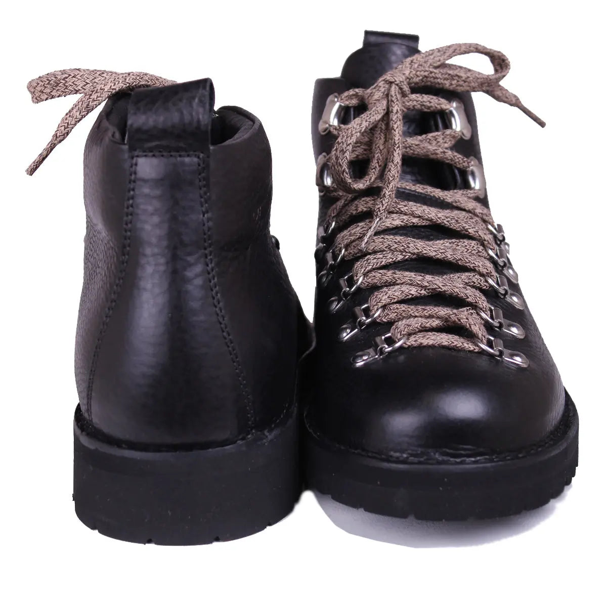 Fracap - Black Leather M120 Handmade Fur Lined Boots SHOES Fracap