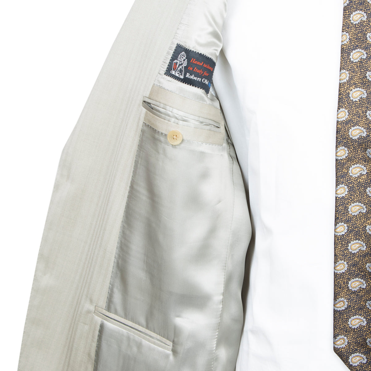 Beige Solaro 150s Wool Suit SUITS Robert Old