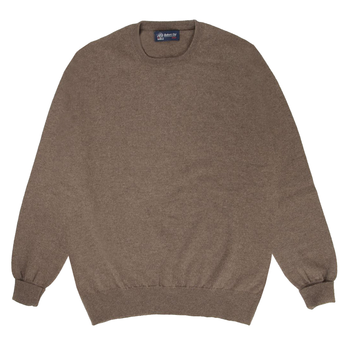 Robert Old - Mocha Brown Highclere Cashmere Crew Neck Sweater CASHMERE Robert Old