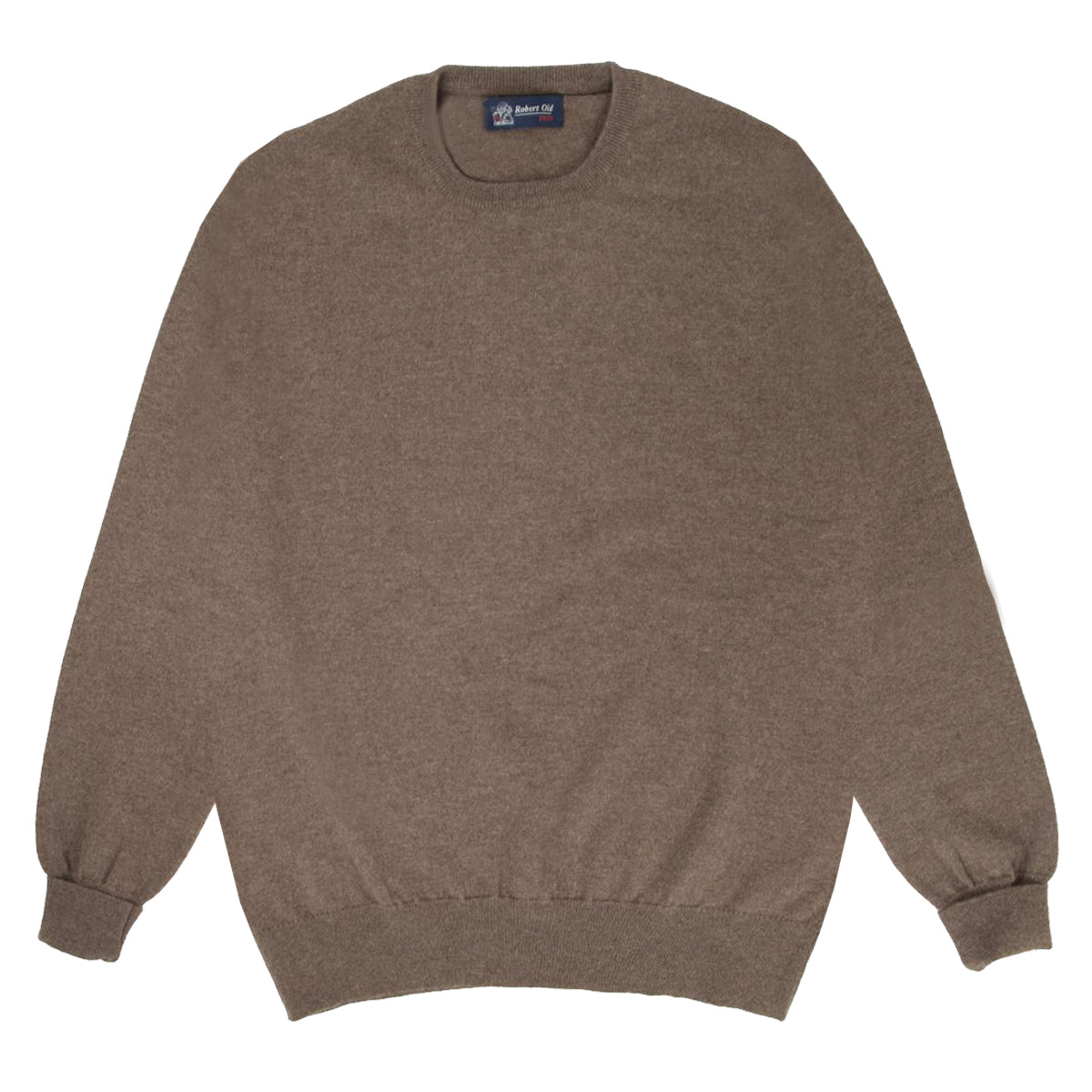 Robert Old - Mocha Brown Highclere Cashmere Crew Neck Sweater CASHMERE Robert Old