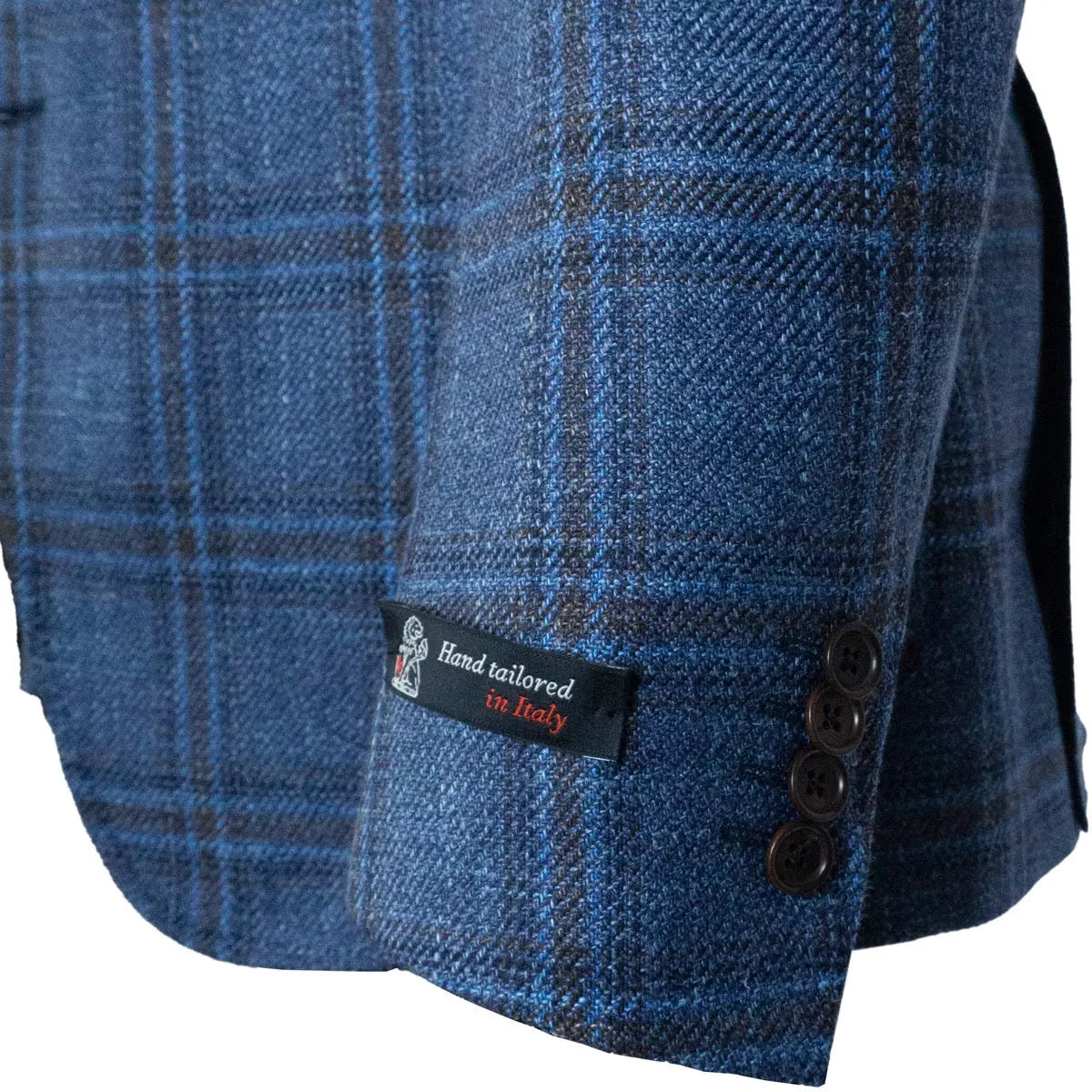Blue & Brown Check Loro Piana Wool Silk Linen Jacket JACKETS Robert Old