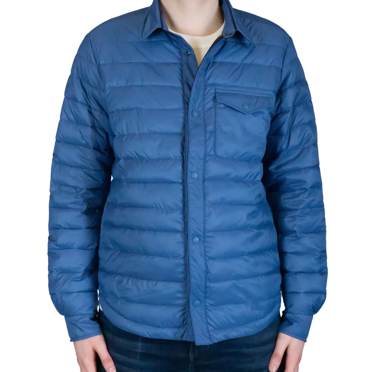 Blue ‘Pack It Up’ 12OZ Eco-Down Jacket BLOUSONS Robert Old