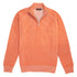 Moorer - Moorer Burnt Orange Vanisé Knit Wool Cashmere Half-Zip Sweater KNITWEAR MooRER