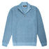 Moorer - Moorer Cyan ‘Terni’ Wave Knit Half-Zip Wool Sweater KNITWEAR MooRER