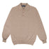 Dark Natural Oban 3 button 2ply Cashmere Polo Sweater CASHMERE Robert Old