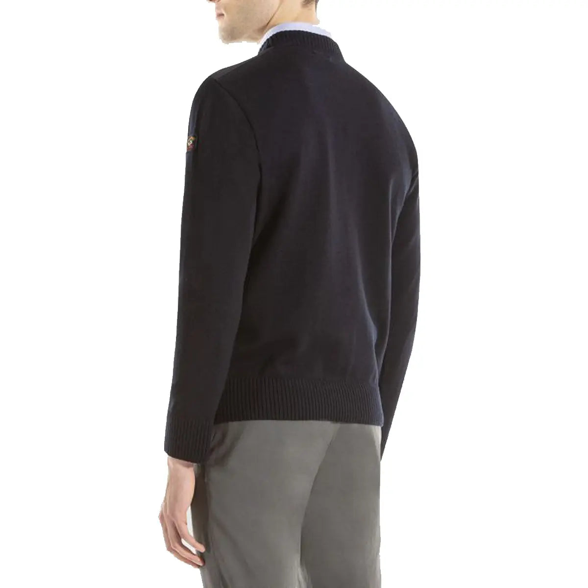 Navy Pure Wool Bretagne Round Neck Sweater