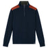Paul & Shark - Navy Wool Half Zip Velvet Detail Sweater KNITWEAR Paul & Shark