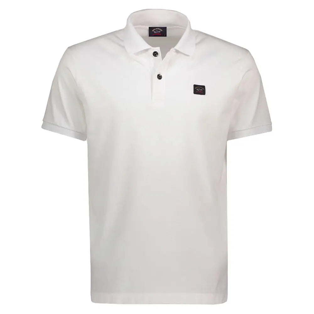 White Organic Cotton Logo Polo Shirt S/S POLOS Paul &amp; Shark