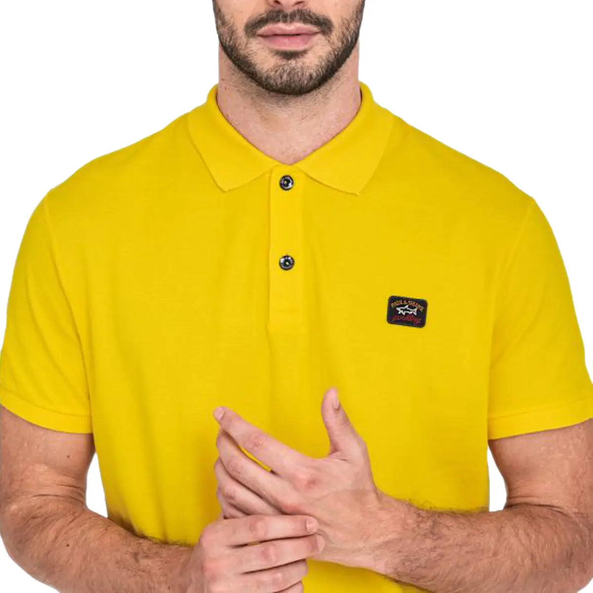 Yellow Organic Cotton Logo Polo Shirt S/S POLOS Paul & Shark