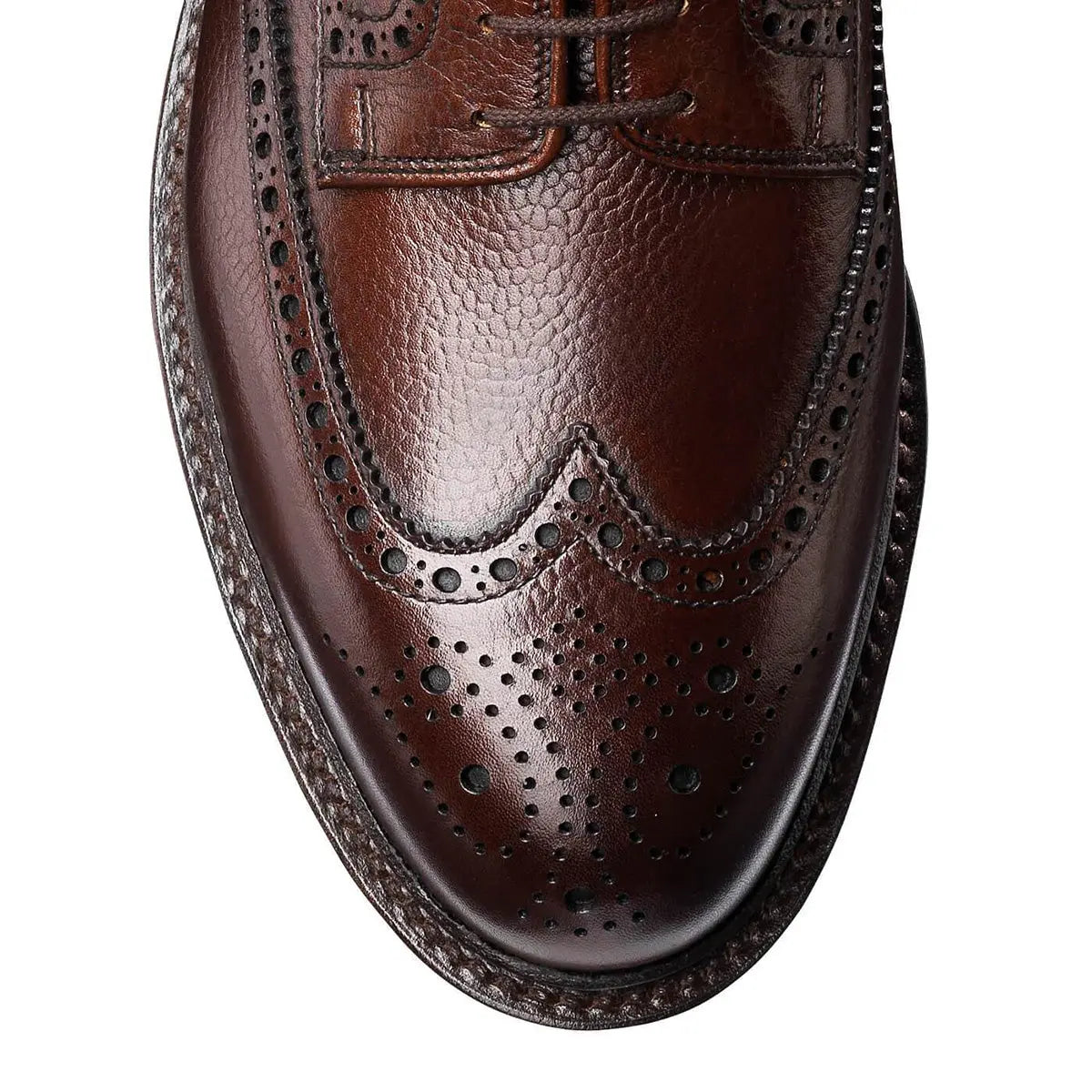 Pembroke Dark Brown Scotch Grain Shoes SHOES Crockett & Jones