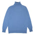 Suez Blue Portree 4ply Roll Neck Cashmere Sweater CASHMERE Robert Old