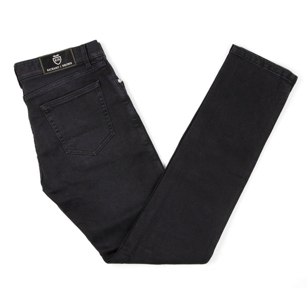 Washed Black Denim 'Tokyo' Slim Fit Jeans – Robert Old Co