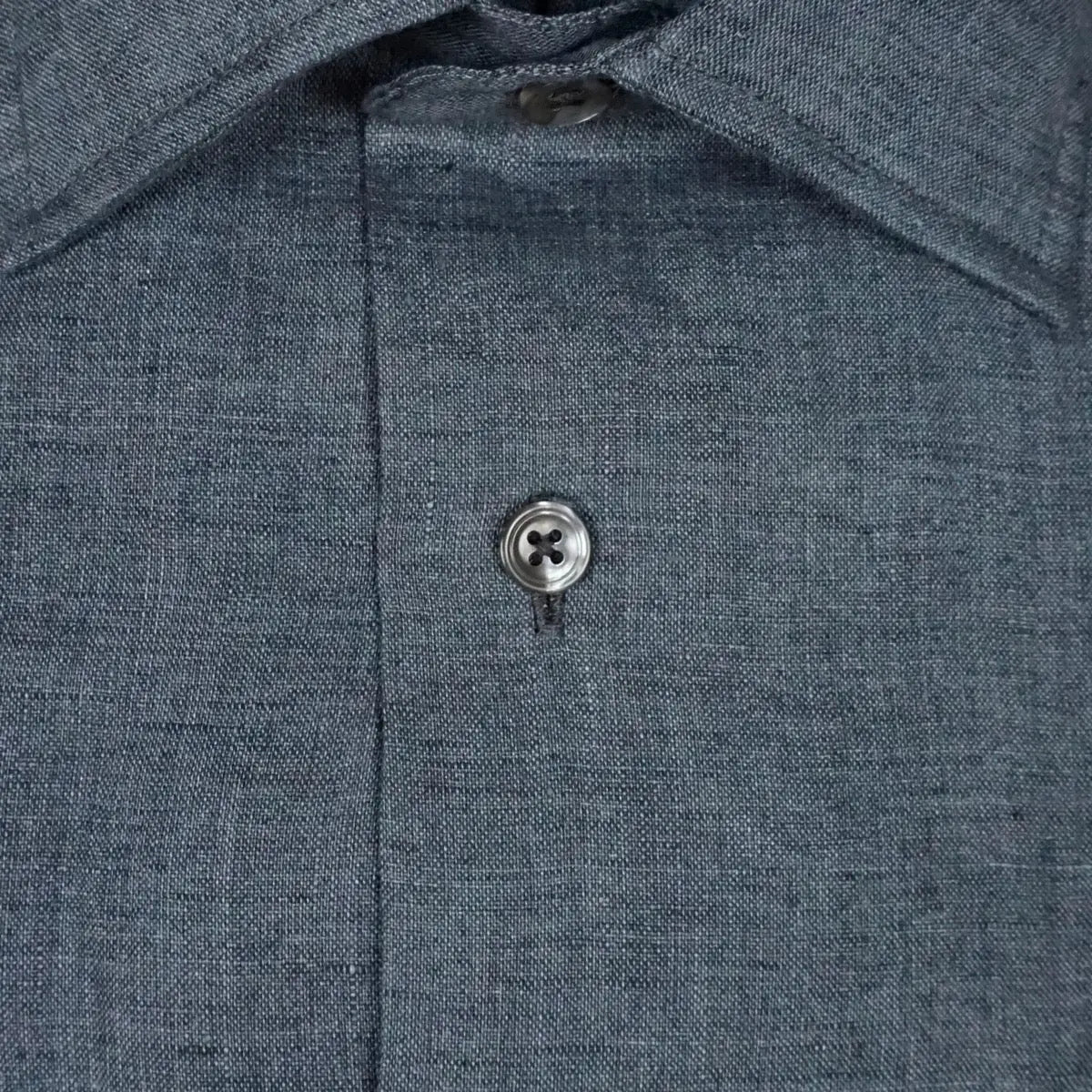 Charcoal Grey Pure Italian Linen Long Sleeve Shirt L/S SHIRTS Robert Old