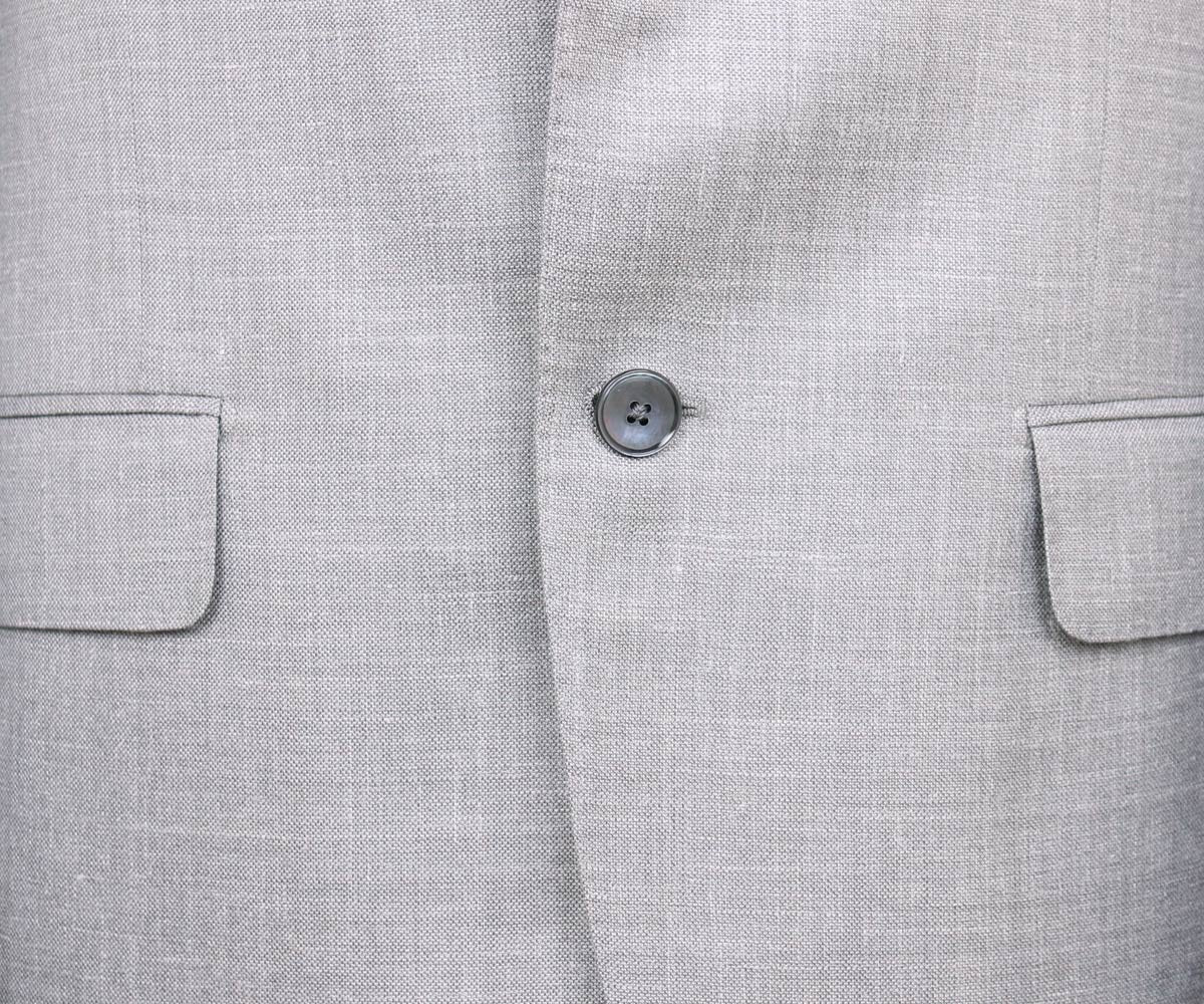 Silver Wool, Silk and Linen Blend Blazer JACKETS Robert Old
