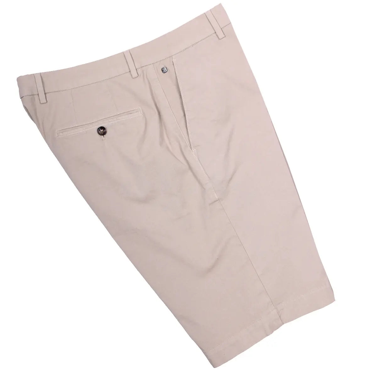 Beige Cotton Stretch Slim Fit Chino Shorts SHORTS Robert Old