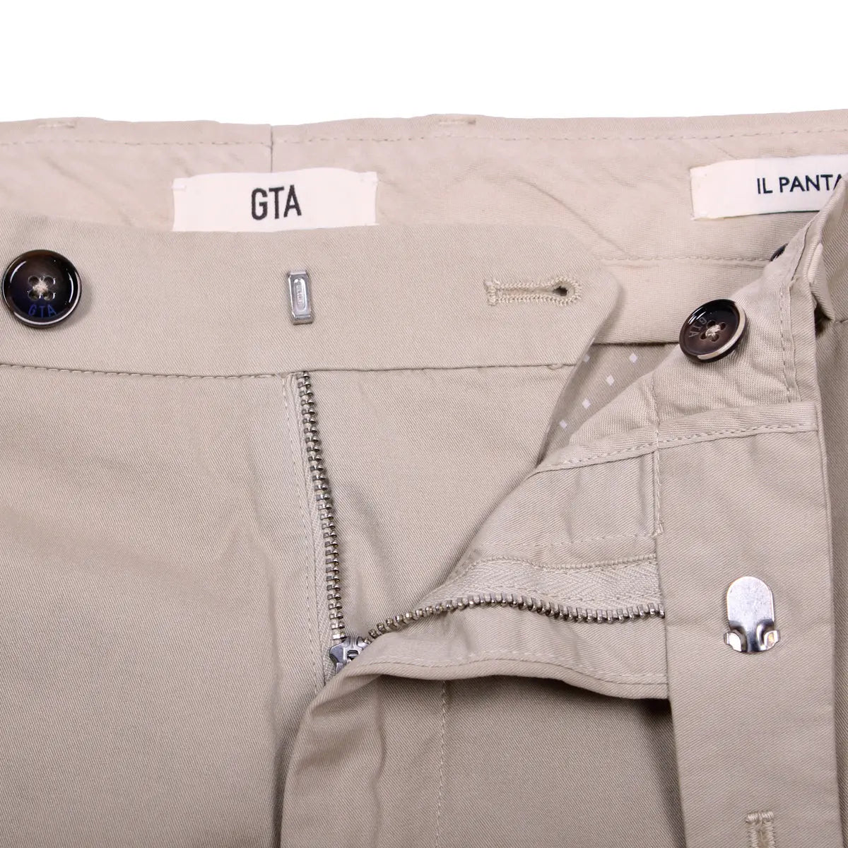 Beige Cotton Stretch Slim Fit Chino Shorts SHORTS Robert Old