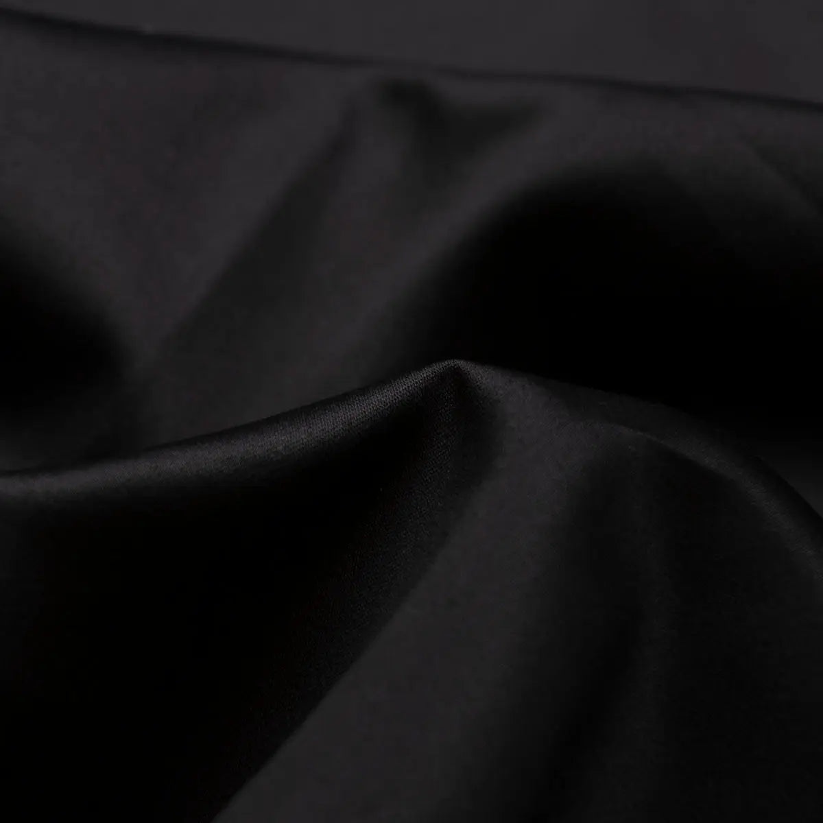 Black Satin Cotton Shirt L/S SHIRTS Robert Old
