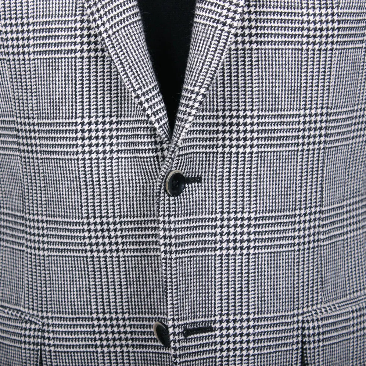 Black White Prince of Wales Check Jacket