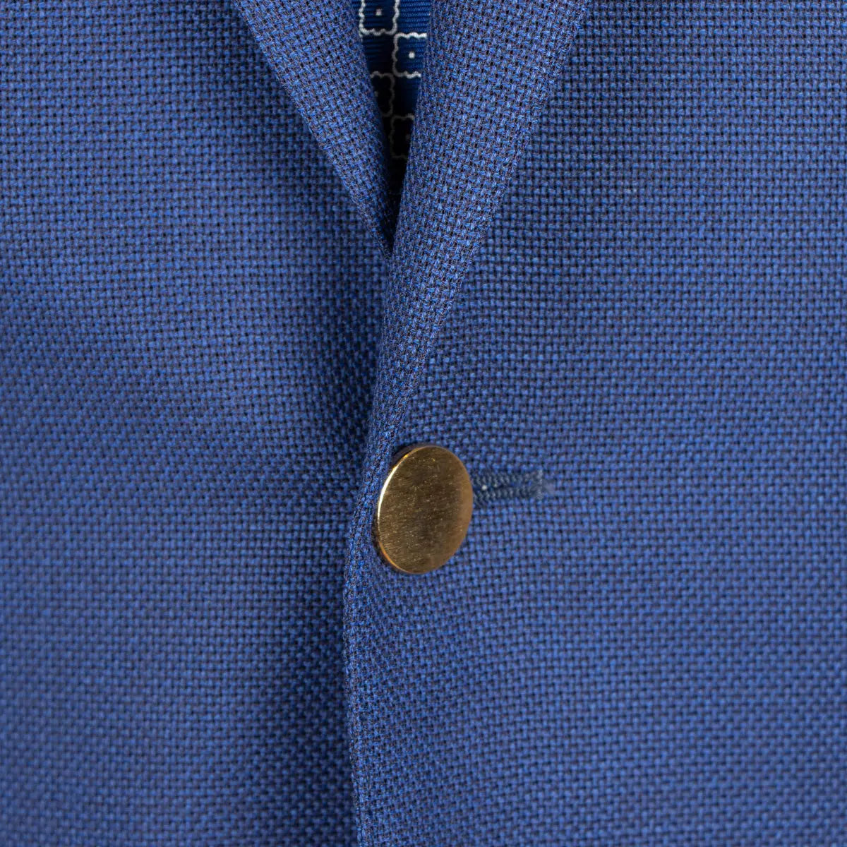 Blue Basket Weave Organic Wool Blazer JACKETS Robert Old