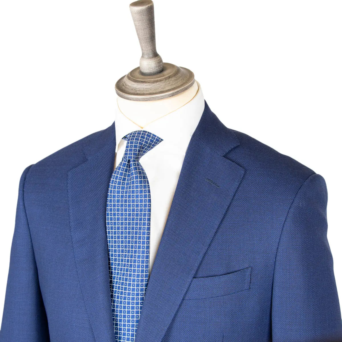 Blue Basket Weave Organic Wool Blazer JACKETS Robert Old