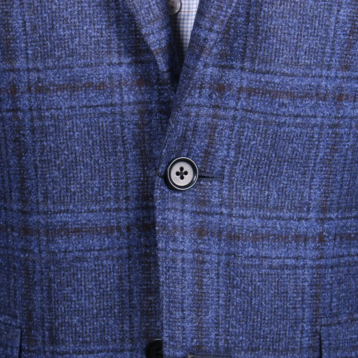 Blue & Brown Check Winter Wool Jacket JACKETS Robert Old