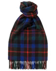 Robert Old - Blue, Green & Red Tartan Brushed Cashmere Scarf SCARVES Robert Old