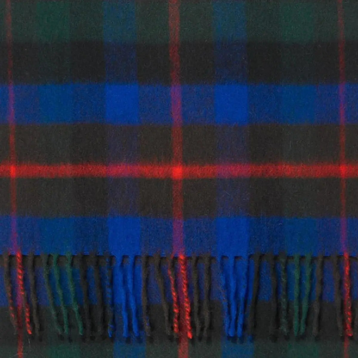 Robert Old - Blue, Green & Red Tartan Brushed Cashmere Scarf SCARVES Robert Old