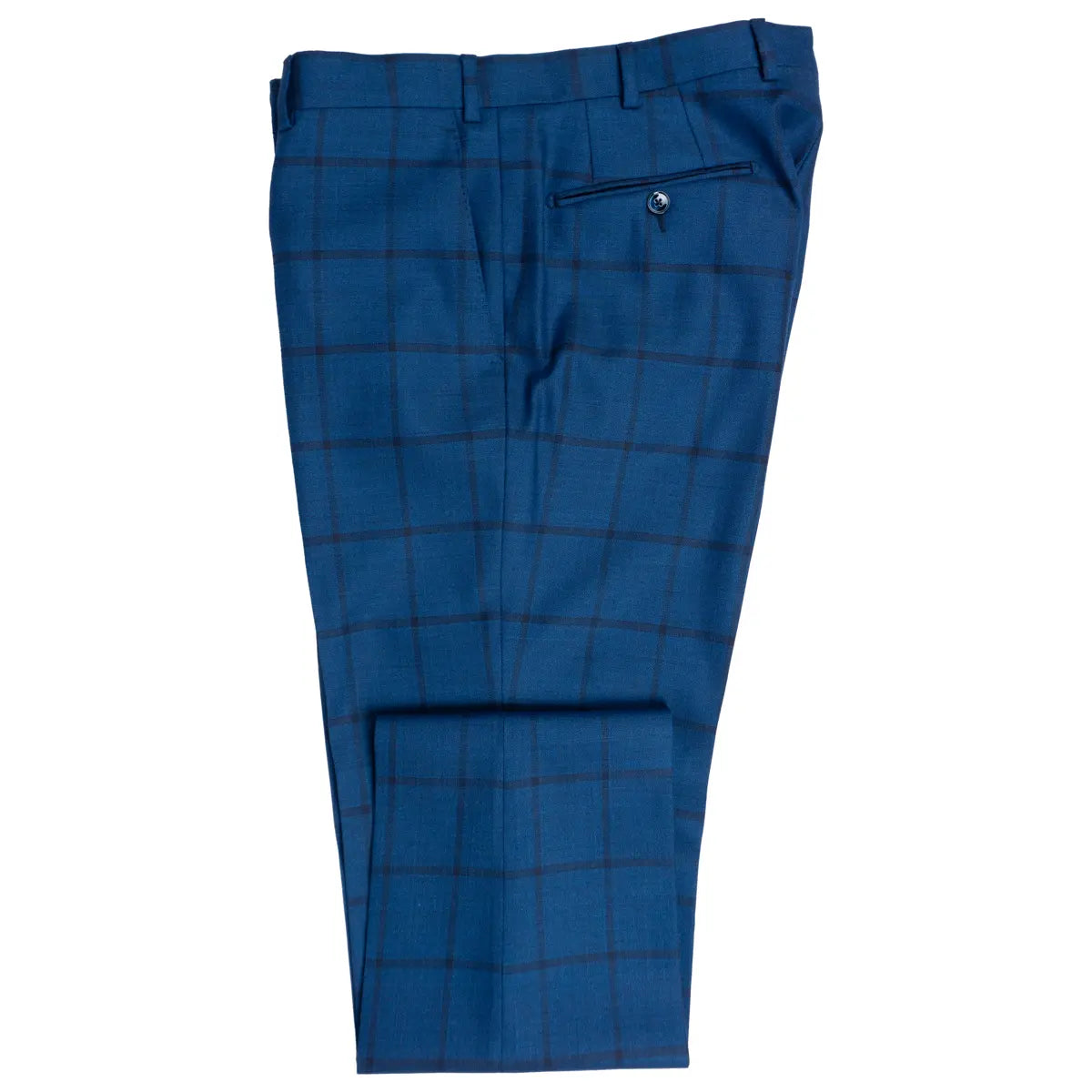 Blue Windowpane Check Super 150’s Virgin Wool Suit SUITS Robert Old