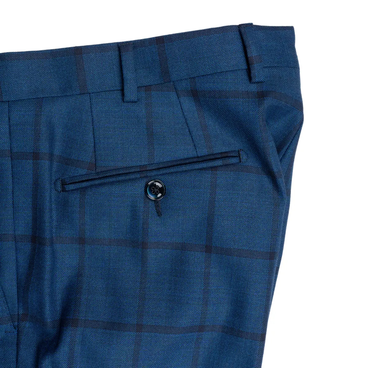 Blue Windowpane Check Super 150’s Virgin Wool Suit SUITS Robert Old