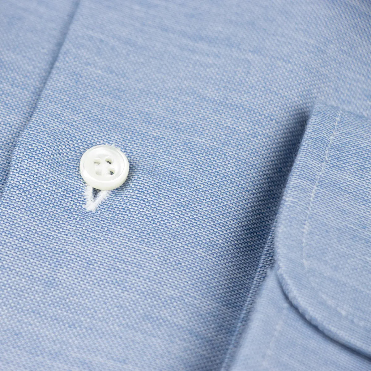 Blue Wool &amp; Cashmere Slim Fit Shirt L/S SHIRTS Robert Old
