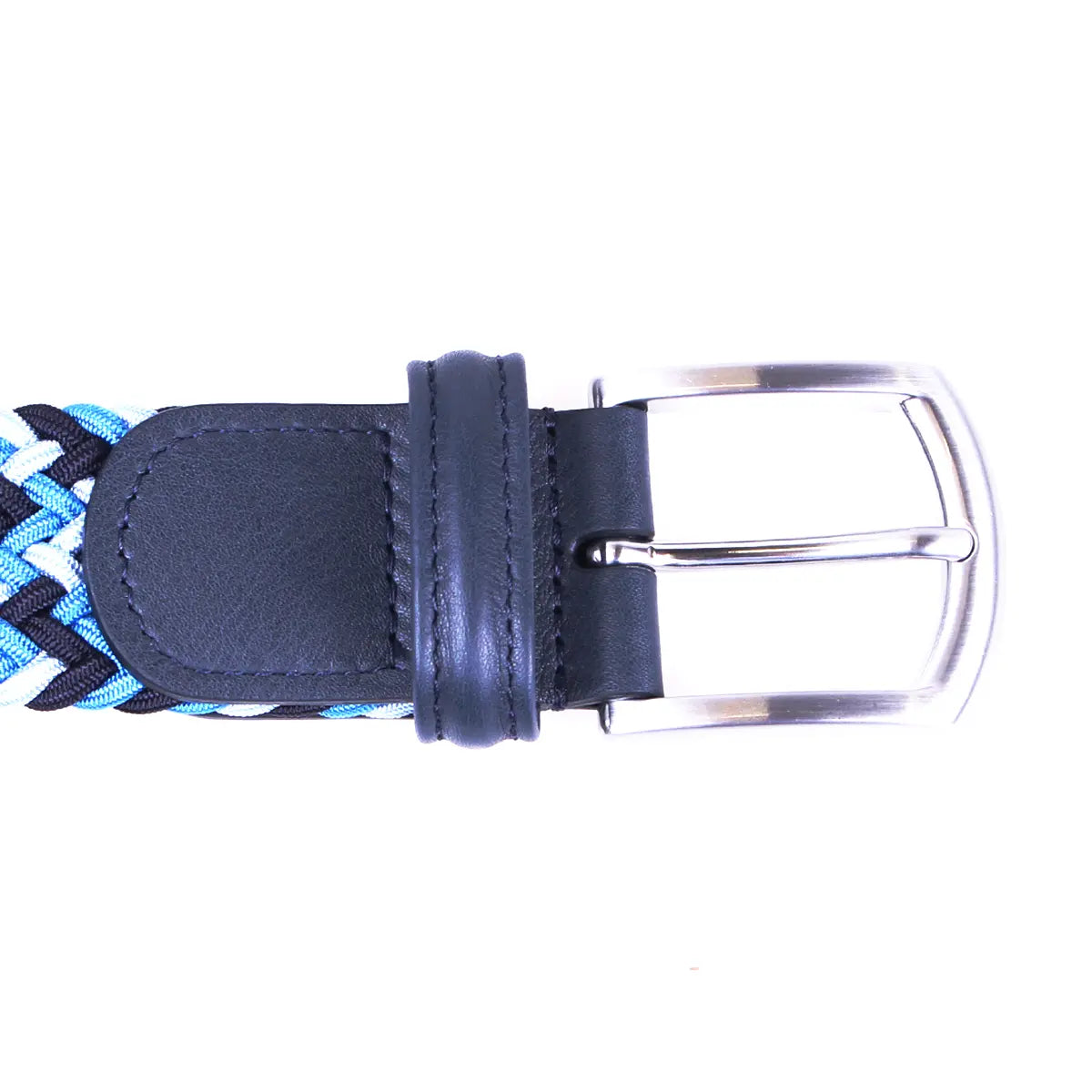 Blue Woven Textile Stretch Belt BELTS/BRACES Robert Old