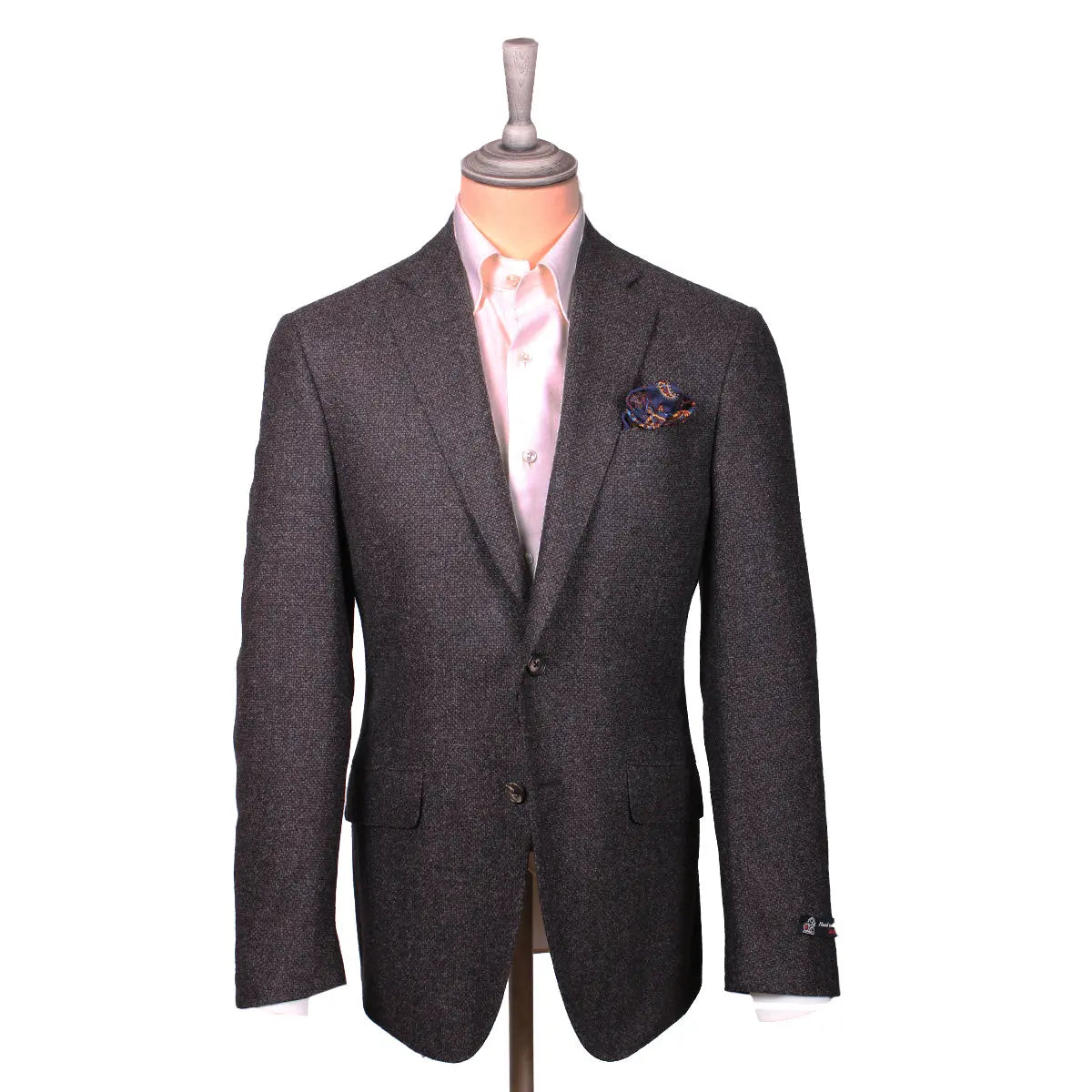 Brown Bouclé Wool, Silk, & Cashmere Blend Jacket JACKETS Robert Old